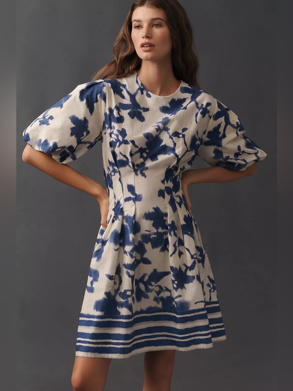 NWT Exquise Tobie Puff-Sleeve Mini Dress